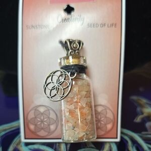 Sunstone Seed of Life Pendant - Creativity